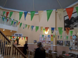 The foyer complete with Beer Tent sign